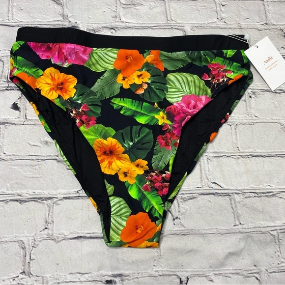 Andie The Banded Cheeky  bikini bottom size medium floral print NEW - Picture 3 of 7